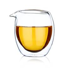 Transparent Double Wall Heat Resistant Glass Tea Infusers Chahai Tea Pitcher Creative Office Teacup Household Kung Fu Drinkware 2024 - buy cheap