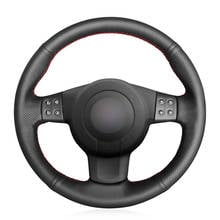 Hand-stitched Black Genuine Leather Custom Car Steering Wheel Cover for Seat Leon (MK2 1P) Ibiza (6L) Altea XL 2007-2009 2024 - buy cheap