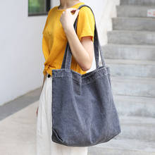 Women Student Canvas Fashion Shoulder Tote Handbag Foldable Shopping Travel Women Reusable Shoulder Shopper Bags 2024 - buy cheap