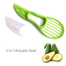 Fatiador de abacate 3 em 1, espátula cortadora de polpa de abacate, manteiga, frutas e vegetais, acessório doméstico 2024 - compre barato