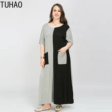 TUHAO-vestido informal de verano para mujer, prenda de trabajo de talla grande 8XL, 7XL, 6XL, WM56, para oficina, 2020 2024 - compra barato