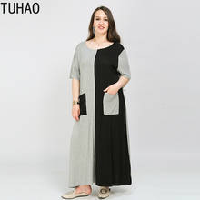 TUHAO 8XL 7XL 6XL SUMMER Plus Size Dress 2020 Summer Casual Women Large Size Work Dress Lady Office 4XL Big Size Dress WM56 2024 - buy cheap