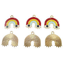 10pcs/lot 18*19mm Eye Rainbow Charm For DIY Jewelry Making Earring Pendant Bracelet Charm XL621 2024 - buy cheap