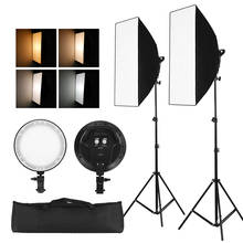 Studio Photography Softbox LED Light Including 50*70cm Softboxes 45W 3200K-6400K Dimmable LED Lights 2M Light Stands Carry Bag 2024 - buy cheap