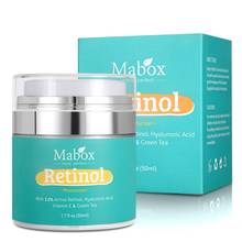 Mabox creme facial hidratante com vitamina a, 50ml, creme facial de colágeno com ácido hialurônico, creme para clareamento e antienvelhecimento, rugas, cuidados com a pele 2024 - compre barato