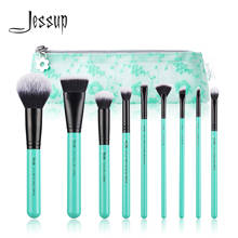 New Jessup Makeup Brushes 9pcs Foundation Eyeshadow Blending Concealer Brow Eye Liner Brush Cosmetic Tools Kit Synthetic Hair 2024 - buy cheap