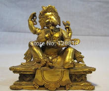 Estatua de Buda de Ganapati, elefante de bronce puro tibetano 2024 - compra barato