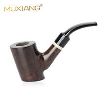RU-Handmade Hammer Style Ebony Wood Smoke Tobacco Pipe Wooden Smoking Pipe Set 9mm Filter wgac0025 2024 - buy cheap