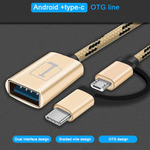 Cable USB tipo C OTG, adaptador USB 3,0 tipo c OTG para samsung galaxy s8 s9 HUAWEI P20 mate10 Macbook pro, USB OTG para teclado de ratón 2024 - compra barato