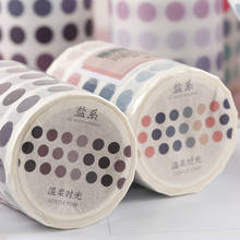 Cinta Washi de puntos coloridos, planificador japonés de papel artesanal, cinta adhesiva, pegatinas de indexación, cintas decorativas de papelería 2024 - compra barato
