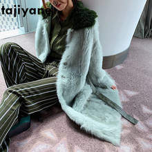 Abrigo de piel Natural de doble cara para mujer, chaqueta coreana Vintage, abrigo de piel de oveja larga, chaquetas de piel auténtica para mujer, Hiver 20387 2024 - compra barato