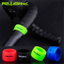 Risk Cycling silicone Handlebar Tape Fixing Rings MTB Road Bicycle Handlebar Anti-skip Plug Rubber Bentbar Waterproof Plug Cover 2024 - buy cheap