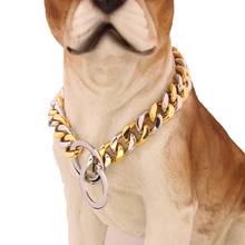 Collar de cadena de acero inoxidable para adiestramiento de mascotas, Correa antideslizante para perros medianos y grandes, Pitbull, Pug, Bulldog 2024 - compra barato