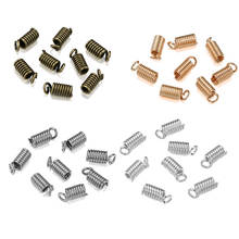 100pcs/lot Spring Crimp Clasps Metal Coil Cord Fastener End Caps Connectors DIY Necklace Connectors Jewelry Making Findings 2024 - buy cheap