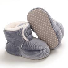Осенне-зимние хлопковые теплые ботинки для новорожденных девочек и мальчиков, обувь для первых шагов, зимняя обувь, кроссовки с мягкой подошвой 2024 - купить недорого