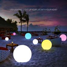 Brilhante bola de praia controle remoto led luz piscina brinquedo 13 cores bola incandescente inflável led praia bola festa acessórios 2024 - compre barato