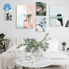 Картина на холсте с изображением пальмы кокоса, постеры и принты в скандинавском стиле для гостиной 2024 - купить недорого