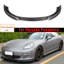 Carbon Fiber Front Lip For Porsche Panamera Bumper Diffuser Spoiler Chin FRP Body Kit Mudguard 2010 2011 2012 2013 2024 - buy cheap