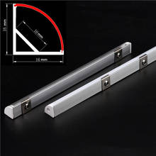 2-30pcs / lot 0.5m / pcs 45 degree angle aluminum profile for 5050 3528 5630 Milky white LED strips / channel transparent cover 2024 - buy cheap