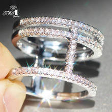 Yayi jóias moda princesa corte 7.2ct zircão branco prata cor anéis de noivado casamento amante anéis de festa 1182 2024 - compre barato