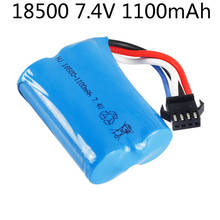 Lipo battery For UDI 001 UDI001 Huanqi 960 Remote control boat speedboat toy parts 7.4V 1100mAh 18500 2S with SM-4P Plug Battery 2024 - buy cheap
