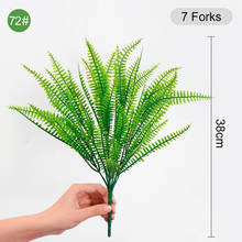 10PCS 7 Branches Grass Fake Plants Artificial Plants Eucalyptus Plastic Flowers Wedding Flower Arrangement Christmas Table Home 2024 - buy cheap