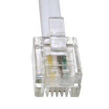Маршрутизатор модем телефон RJ11 к RJ11 Кабельный провод 6p4c-белый 5 м 4 Pin ADSL DSL 2024 - купить недорого