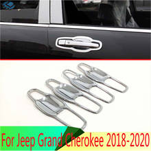 Accesorios de estilo de coche para Jeep Grand Cherokee 2018 2019, cubierta de cuenco con manija de puerta cromada de ABS, ajuste de cavidad, inserto de captura moldura 2024 - compra barato