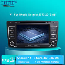 Reproductor de dvd para coche, pantalla HD de 7 pulgadas, IPS, Android 10, 4G + 64G, 2Din, gps, wifi, 4G, RDS, para Skoda Octavia A5 Yeti Fabia 2008-2013 2024 - compra barato