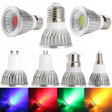 Dimmable E27 E12 E14 B22 GU10 GU5.3 RGB Colored LED Spotlights COB Spot Lights Bulbs Lamps 6W 9W 12W 110V 220V Indoor Lighting 2024 - buy cheap