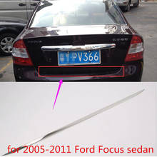 Para 2005-2011 ford focus sedan inoxidável tronco traseiro porta traseira borda da tampa tira de moldagem chrome guarnição capa acessórios do carro 2024 - compre barato