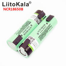 Литиевая аккумуляторная батарея LiitoKala NCR18650B, 3,7 в, 3400 мА · ч, никелевая 2024 - купить недорого