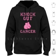 Knock Out Breast Cancer Hoodie Long Sleeve Ovarian Cancer Knockout Boxing Fight Cure Breastcancer Breast Gloves Breast 2024 - buy cheap