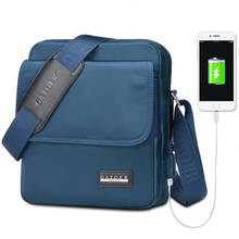 USB оксфордская мужская сумка, водонепроницаемая повседневная мужская сумка-мессенджер, мужская сумка через плечо, деловые сумки для мужчин, хорошее качество 2024 - купить недорого