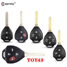 KEYYOU 2/3/4 BTN Remote Car Key Case Shell FOB Cover For Toyota aris Prado Tarago Camry Corolla RAV4 REIZ Crown Avalon Venza 2024 - buy cheap
