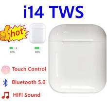 I14 TWS Оригинал I 14 Tws настоящие Беспроводные наушники 1:1 наушники Bluetooth гарнитура Airpots для Iphone 11 samsung Honor 2024 - купить недорого