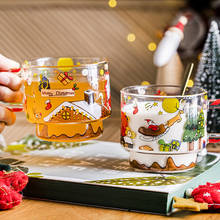 Árbol de Navidad creativo, taza de café Latte de vidrio de doble pared con estrella y copo de nieve, taza personalizada para beber leche, regalos de navidad 2024 - compra barato