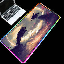 XGZ RGB large size fierce wolf pattern mouse pad LED lighting table mat home gaming keyboard pad 2024 - buy cheap