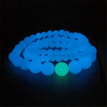 Талисманы Светящиеся в темноте ожерелье из натурального камня нефрита, синие, зеленые, светящийся камень ожерелья с тематикой йоги для женщин четки оптом по низкой цене, ювелирные изделия в качестве подарка 2024 - купить недорого