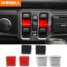SHINEKA Interior Accessories For Jeep Gladiator JT 2018+ Car Window Control Button Decoration Sticker For Jeep Wrangler JL 2018+ 2024 - buy cheap