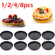 Moldes antiadherentes para Tartas, tartas, Pizza, fondo redondo extraíble, Pan, crema, Fondant, utensilios para hornear, 8 Uds. 2024 - compra barato