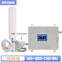 4g Signal Booster 2g 3g 4g Cellular Signal Amplifier Tri-Band Booster 900 1800 2100 4g LTE Amplifier Cell Phone Signal Repeater 2024 - buy cheap