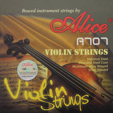 Cordas de violino alice a707 de marca premium, cordas com núcleo de aço trançado, de níquel com ponta de bola banhada 2024 - compre barato