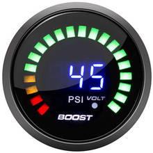2 дюйма 52 мм 20 светодиодный синий цифровой PSI 12 в автомобильный турбо-калибровочный измеритель с датчиком расходомера с регулировкой уровня топлива tacometro temperatura 2024 - купить недорого