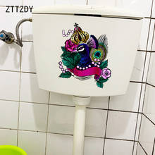 ZTTZDY-pegatinas personalizadas de pavo real, Avatar, WC, decoración de pared para el hogar, dormitorio, T2-1184, 21,5x25,9 CM 2024 - compra barato