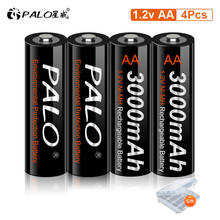 PALO AA батареи 3000Mah 1,2 V Ni-MH AA перезаряжаемые батареи 2A Bateria Baterias или пульт дистанционного управления/электробритва/радио 2024 - купить недорого