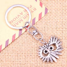 New Fashion Keychain 30x26mm big eye owl head Pendants DIY Men Jewelry Car Key Chain Ring Holder Souvenir For Gift 2024 - buy cheap