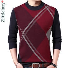 2020 Повседневный плотный теплый зимний полосатый вязаный свитер, Мужская одежда, трикотажный пуловер, вязаные мужские свитеры, мужская мода 02116 2024 - купить недорого