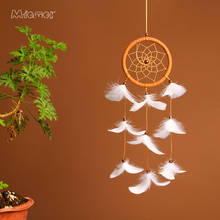 MIAMOR-atrapasueños de plumas blancas para el hogar, colgante de pared para dormitorio de niños, decoración para cafetería, Bar y boda, regalo Amor1181, 6 colores 2024 - compra barato