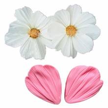 Transvaal Daisy flor pétalos de fondant moldes de pastel decoración Fondant jabón molde Chocolate para la cocina herramienta para hornear pasteles D487 2024 - compra barato